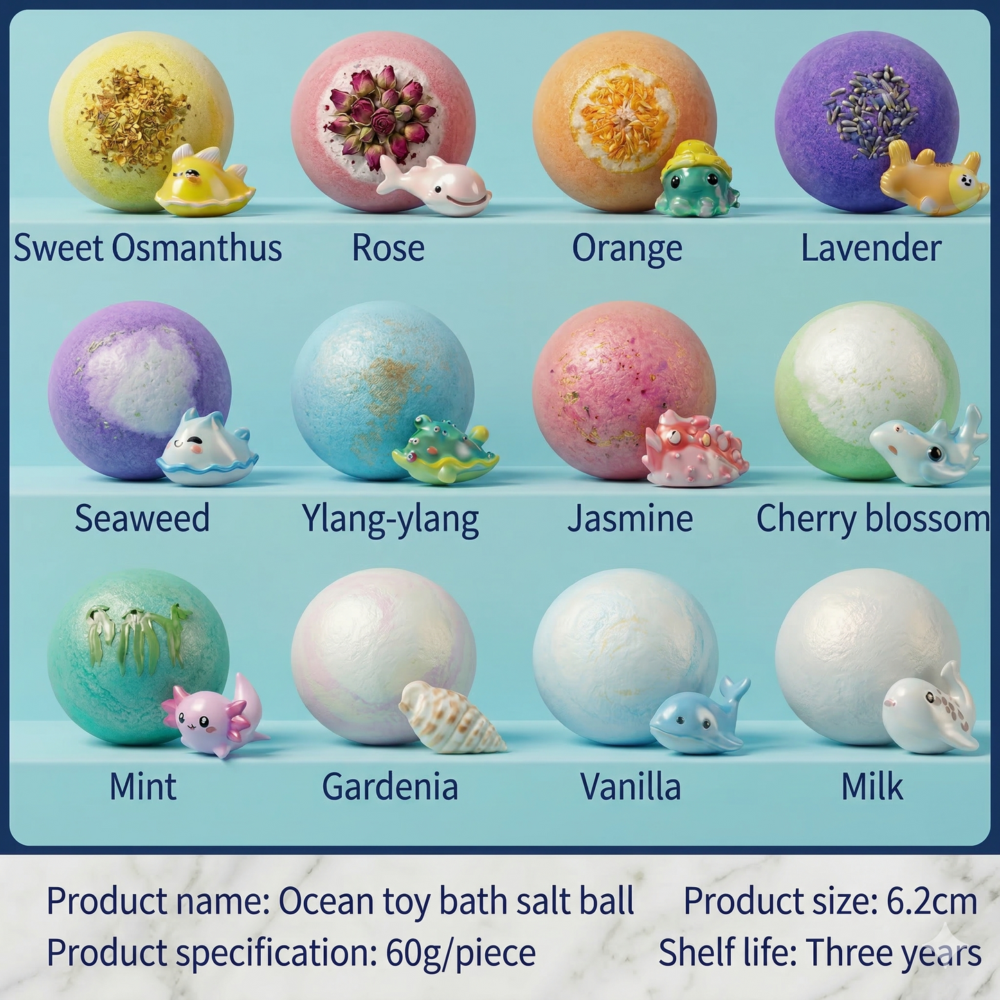 12-Pack Kids Bath Bombs with Surprise Toys Inside - Organic Bubble Bath Gift Set for Boys & Girls