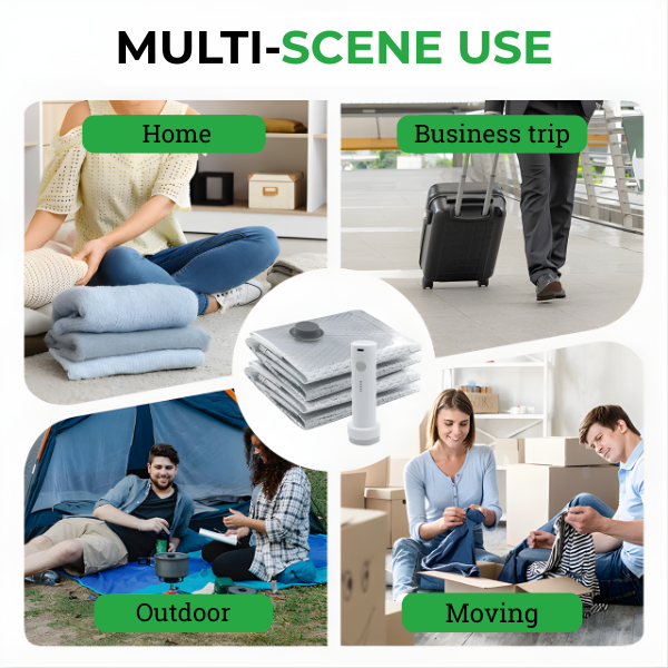 🏆⚡ 50K+ SOLD! Cordless Travel Vacuum Storage Compression Bag