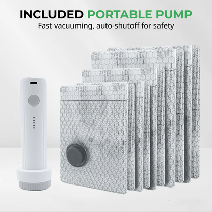 🏆⚡ 50K+ SOLD! Cordless Travel Vacuum Storage Compression Bag