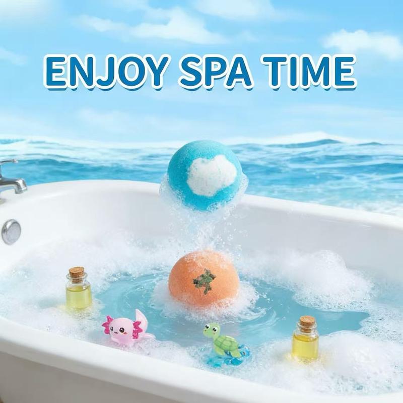 12-Pack Kids Bath Bombs with Surprise Toys Inside - Organic Bubble Bath Gift Set for Boys & Girls