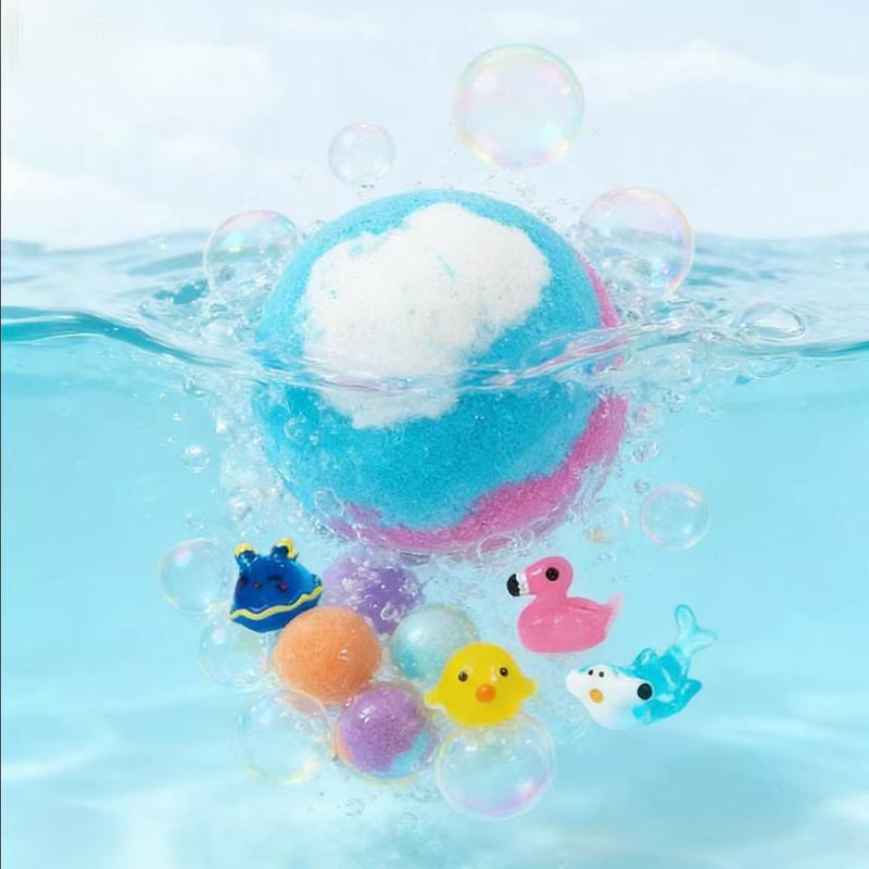12-Pack Kids Bath Bombs with Surprise Toys Inside - Organic Bubble Bath Gift Set for Boys & Girls