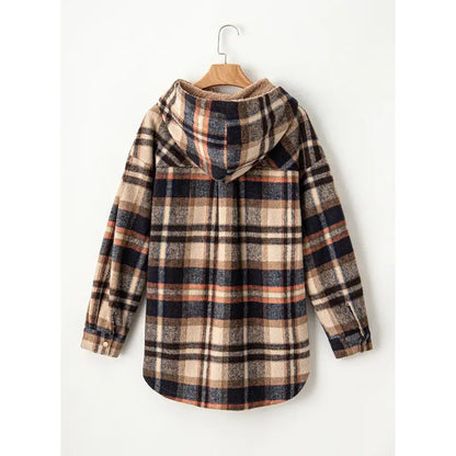 Women's Plaid Fleece Hooded Jacket 2025